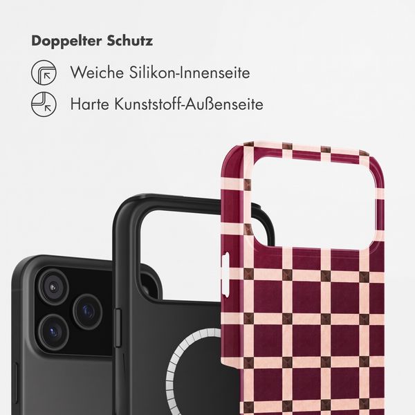 Selencia Vivid Rückabdeckung mit MagSafe Apple iPhone 18 Pro / 17 Pro - Check This Burgundy
