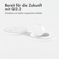 imoshion 2-in-1 kabelloses Reiseladegerät 25 W - iPhone / AirPods / Apple Watch - Qi2.2 - Weiß