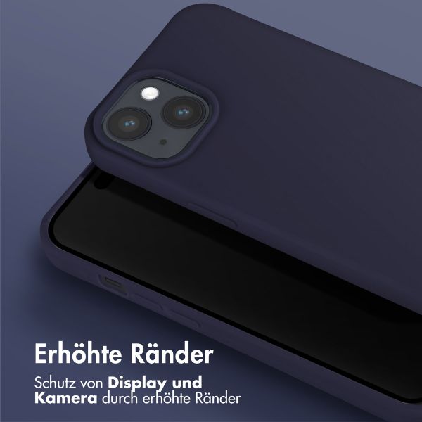 Selencia SilikonHülle mit abnehmbarem Band Apple iPhone 15 - Dunkelblau