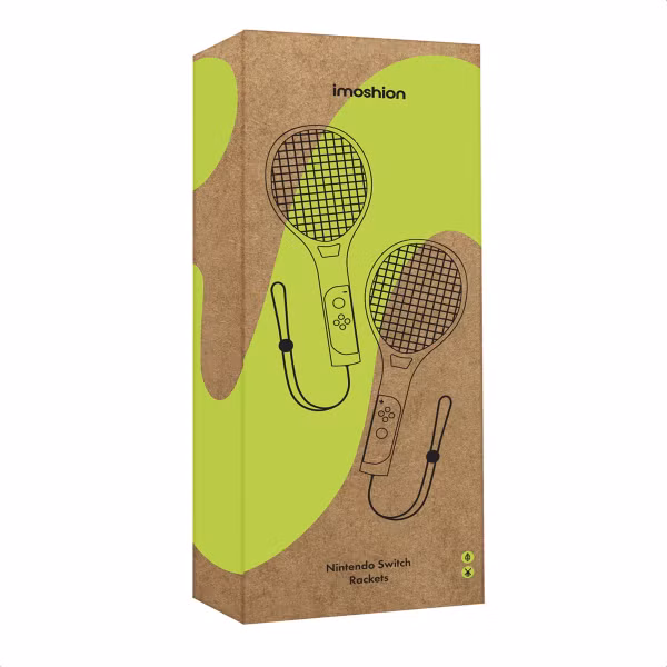 imoshion Tennisschläger Nintendo Switch 2 – 2er Set – Blau/Rosa