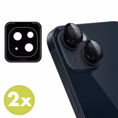 imoshion 2er-Pack Objektivschutz für Kamera für das Apple iPhone 15 / 15 Plus - Schwarz