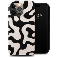 Selencia Vivid Back Cover Apple iPhone 15 Pro Max - Art Wave Black