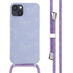 imoshion Silikonhülle design mit Band für das iPhone 14 Plus - Butterfly