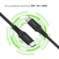 imoshion Braided USB-C-zu-USB-C Kabel- 2 Meter - Schwarz