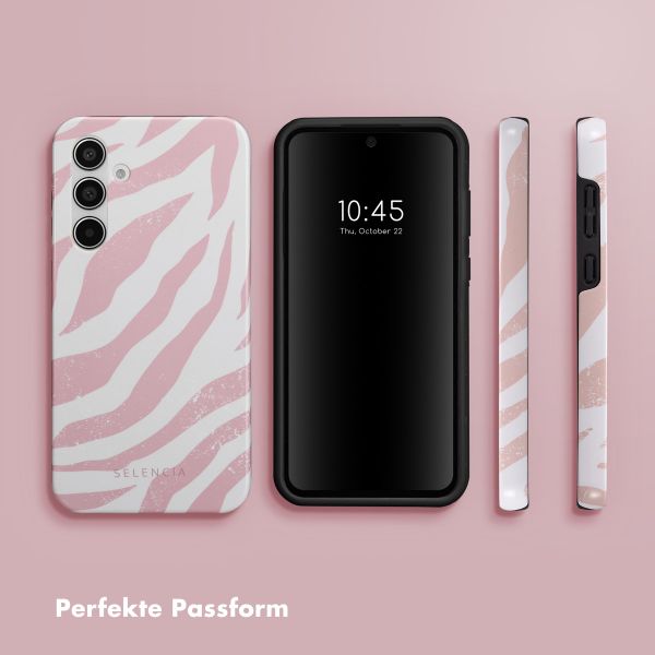 Selencia Vivid Back Cover Samsung Galaxy A55 - Colorful Zebra Old Pink