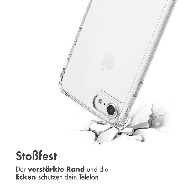 imoshion Back Cover mit Band + Armband für das iPhone 8 / 7  / SE (2022 / 2022) - Perlen Herzchen