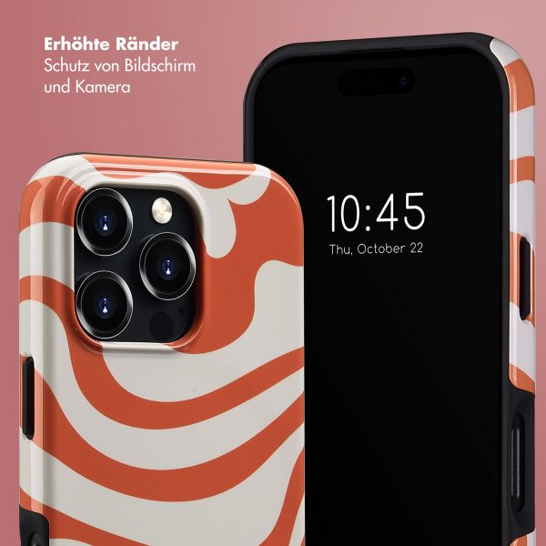 Selencia Vivid Tough Back Cover MagSafe für das iPhone 16 Pro - Dream Swirl Orange