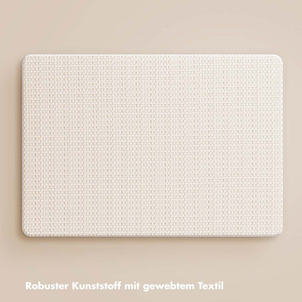 Selencia Cover mit gewebter Oberfläche für das MacBook Air 13 Zoll (2022) / Air 13 Zoll (2024) M3 chip - A2681 / A3113 - Beige