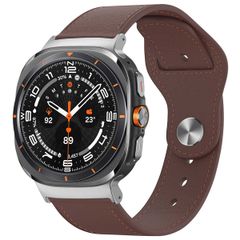 imoshion Lederarmband für die Samsung Galaxy Watch Ultra (2024/2025) - Dunkelbraun