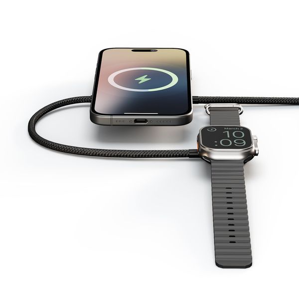 Zens Pro 2 kabelloses Ladegerät für Telefon / Earbuds / Apple Watch - MagSafe und Qi2 - Schwarz
