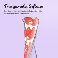 Personalisierte Hülle mit Blumen iPhone 12 (Pro) - Transparent