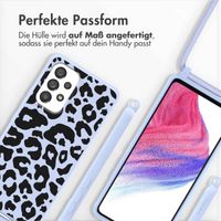 imoshion Silikonhülle design mit Band für das Samsung Galaxy A53 - Animal Lila