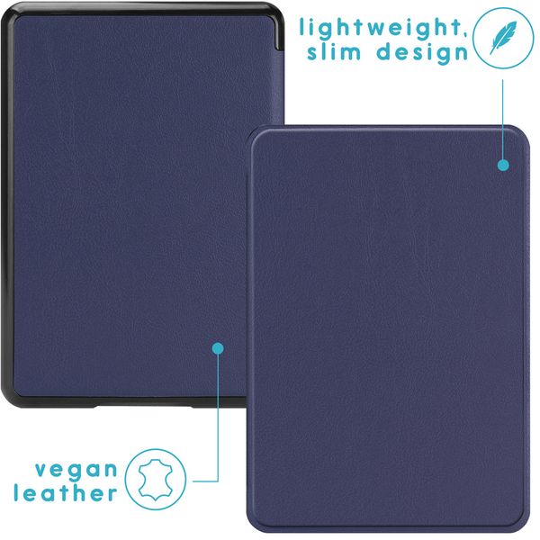 imoshion Slim Hard Case Sleepcover für das Amazon Kindle Paperwhite 4 (2018) - Dunkelblau