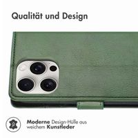 imoshion Luxuriöse Klapphülle Apple iPhone 16 Pro - Grün