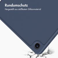 Accezz Smarte Klapphülle aus Silikon für das Samsung Galaxy Tab A9 Plus - Dunkelblau