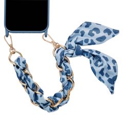 Selencia Luxus-Handyband mit Schal - Blau