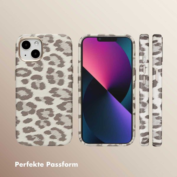 Selencia Sabi Backcover Leopardenmuster mit MagSafe Apple iPhone 13 - Soft Ivory