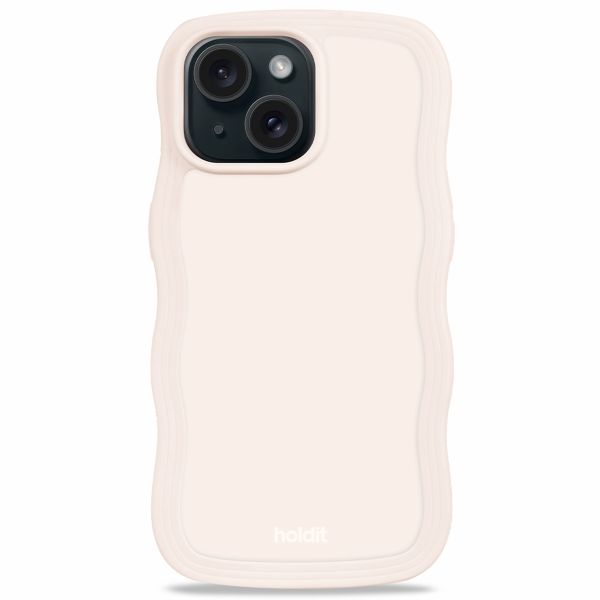 Holdit Wavy Case für das iPhone 13/14/15 - Light Beige