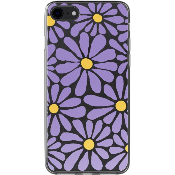 imoshion  Design Hülle für das iPhone SE (2022 / 2020) / 8 / 7 - Tropical Violet Flowers Connect