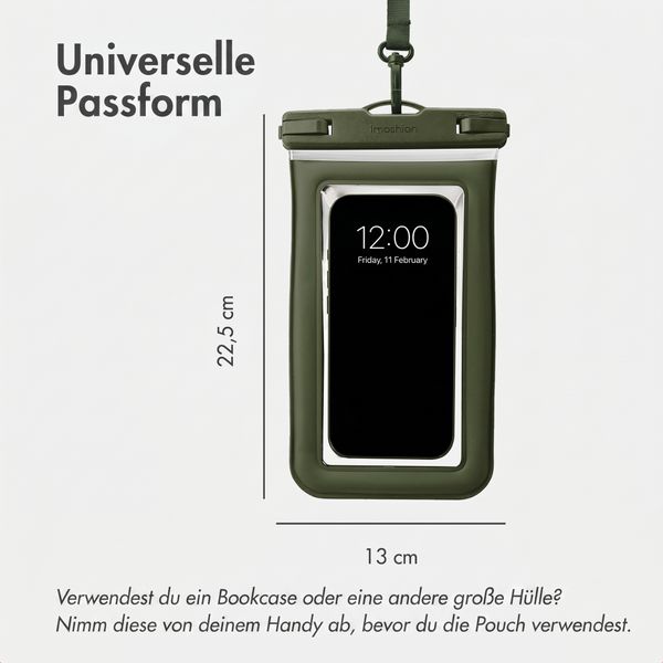 imoshion Floating Waterproof Pouch - Universelle wasserdichte Handyhülle - Dunkelgrün