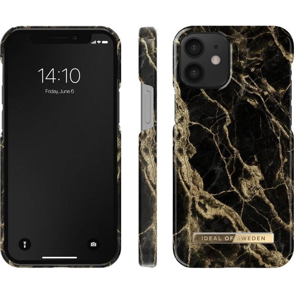 iDeal of Sweden Fashion Back Case iPhone 12 Mini - Golden Smoke Marble