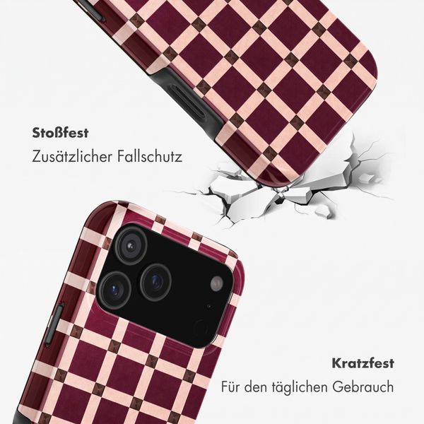 Selencia Vivid Back Cover Apple iPhone 18 Pro Max / 17 Pro Max - Check This Burgundy