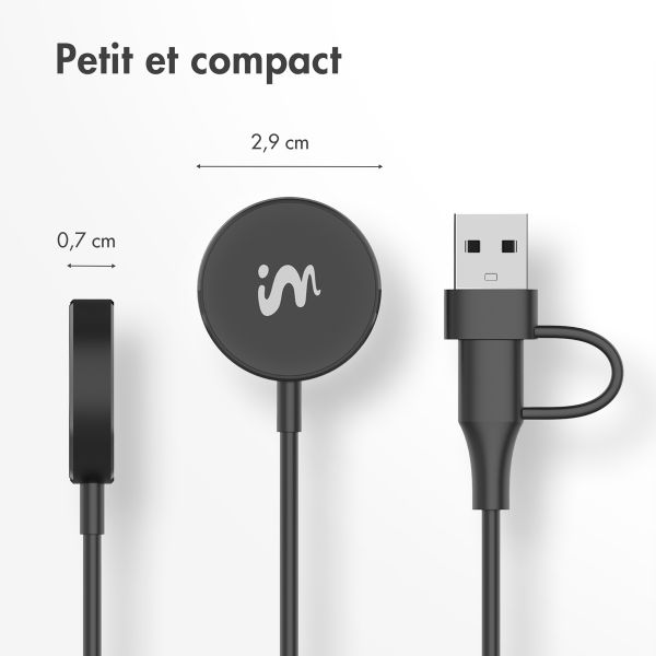 imoshion 2-in-1 USB-C Ladekabel für die Samsung Galaxy Watch - 1 Meter