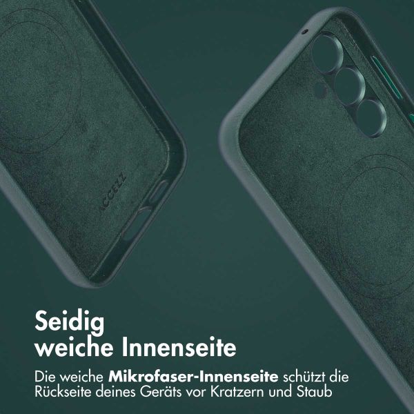 Accezz 2-in-1 Klapphülle aus Leder mit MagSafe für das Samsung Galaxy S24 Plus - Cedar Green