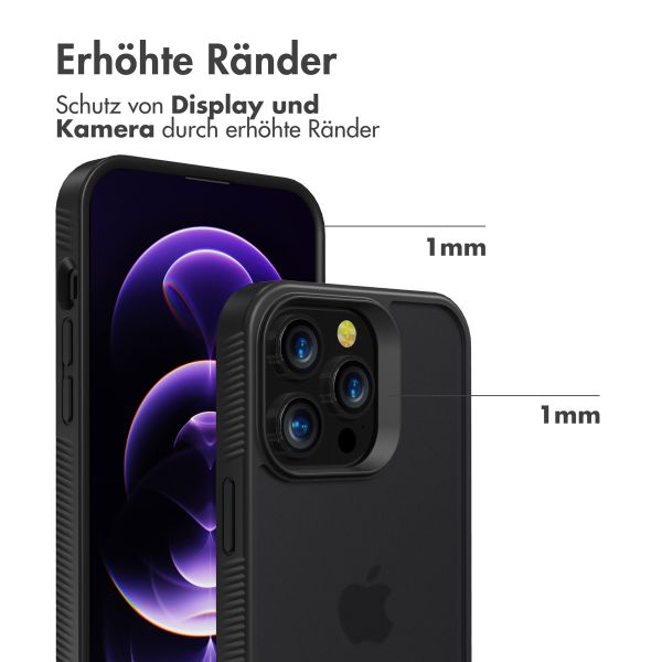 Accezz Rugged Frosted Back Cover für das Apple iPhone 14 Pro Max - Schwarz