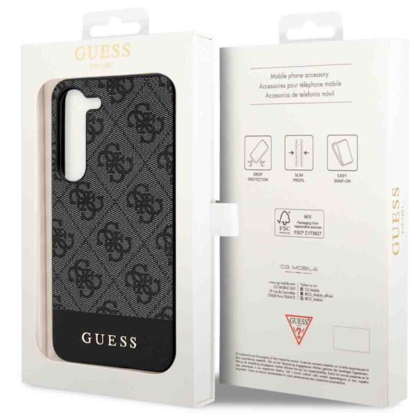 Guess Bottom Stripe 4G Back Cover Samsung Galaxy S24 Plus - Schwarz