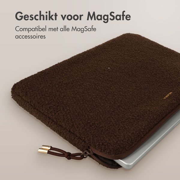 Selencia Teddy Laptop Hülle 13-14 Zoll - Laptop Sleeve - Choco Brown