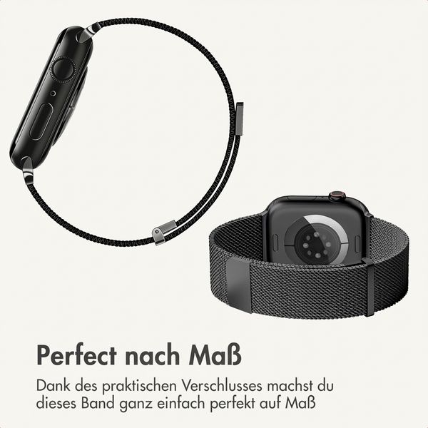 imoshion Mailändische Magnetarmband für Apple Watch | 44/45/46/49 mm - Schwarz