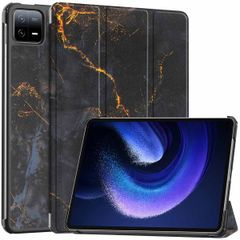 imoshion Design Trifold Klapphülle für das Xiaomi Pad 6 / 6 Pro - Black Marble