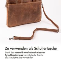 Accezz Leather Laptoptasche 16 Zoll - Cognac