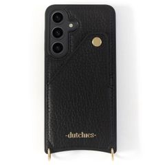 Dutchies Back Cover mit Kartenfach für das Samsung Galaxy S24 - Telefonband nicht enthalten - Schwarz