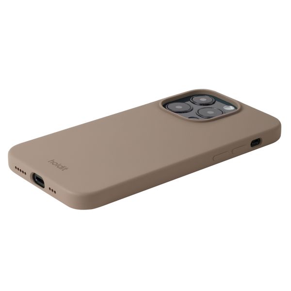 Holdit Silicone Case für das iPhone 15 Pro - Mocha Brown