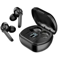 XQISIT ﻿TW300 In Ear Earbuds - Kabellose Kopfhörer - Active Noise Cancelling - Schwarz