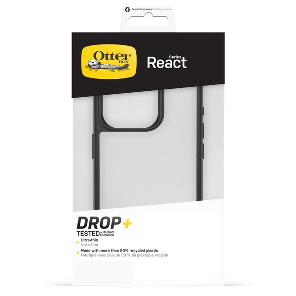 OtterBox React Backcover für das Apple iPhone 15 Pro - Transparent / Schwarz