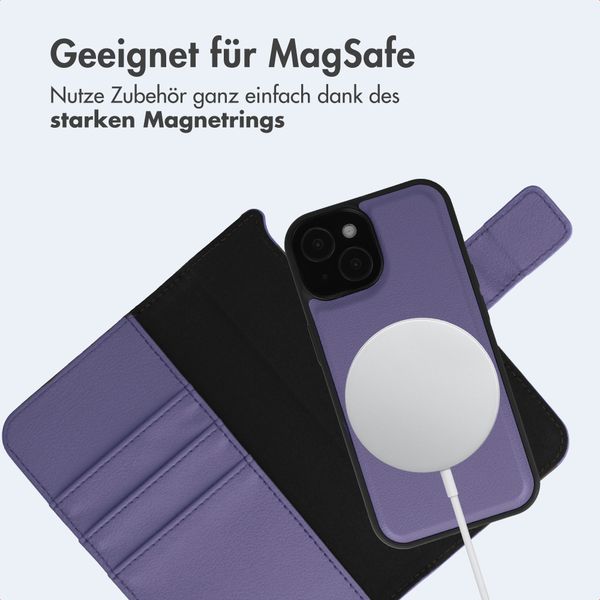imoshion Herausnehmbare 2-in-1 Luxus-Bookcase Apple iPhone 15 - Violett