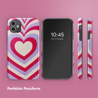 Selencia Vivid Backcover iPhone 11 - Double Hearts Rubine Red Lilac