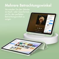 Accezz Smarte Klapphülle aus Silikon Apple iPad Air 11 Zoll (2025) M3 / (2024) M2 / Air 5 (2022) / Air 4 (2020) - Hellgrün