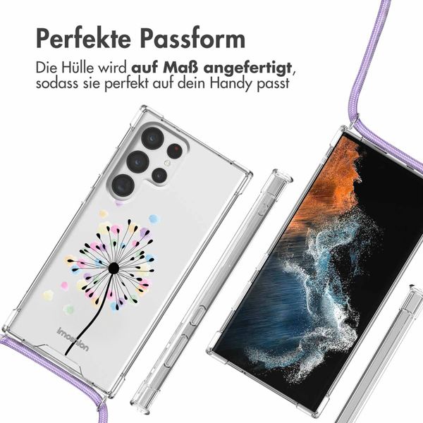 imoshion Design Hülle mit Band Samsung Galaxy S22 Ultra - Sandstone Dandelion