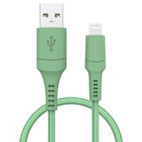 imoshion ﻿Lightning- auf USB-Kabel – nicht MFi-zertifiziert – Geflochtenes Gewebe – 1 m – Grün