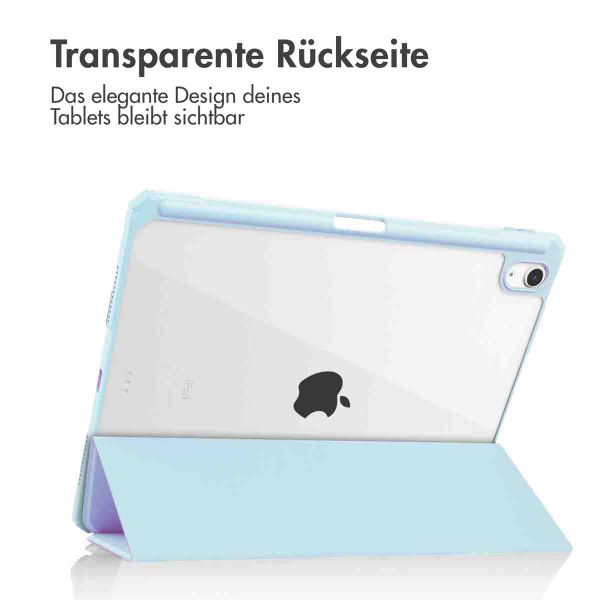imoshion Trifold Hardcase Klapphülle Apple iPad Air 11 Zoll (2025) M3 / (2024) M2 / Air 5 (2022) / Air 4 (2020) - Hellblau