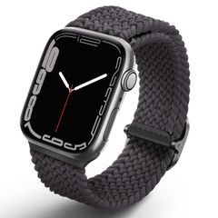 Uniq Aspen Geflochtenes Armband für das  Apple Watch Series 1 t/m 9 / SE (38/40/41 mm) | Series 10 / 11 (42 mm) - Granite Grey