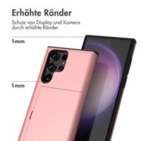 imoshion Backcover mit Kartenfach Samsung Galaxy S23 Ultra - Rosé gold