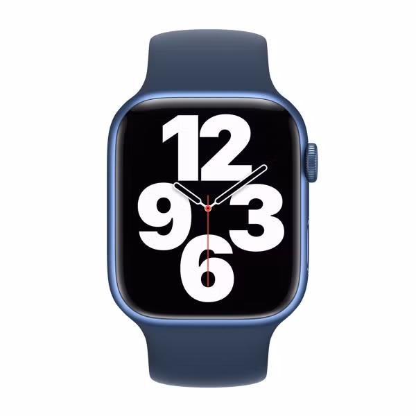 Apple Silikon Solo Loop für das  Apple Watch | 44/45/46/49 mm - Größe 5 - Abyss Blue
