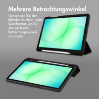 Accezz Smarte Klapphülle aus Silikon Samsung Galaxy Tab A11 Plus / A9 Plus - Schwarz