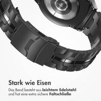 Accezz Steel Band für das  Samsung Galaxy Watch 4 / 5 / 6 / 7 / FE (20 mm) - Schwarz