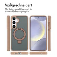 Accezz Ring Stand Backcover mit MagSafe Samsung Galaxy S25 Plus - Braun